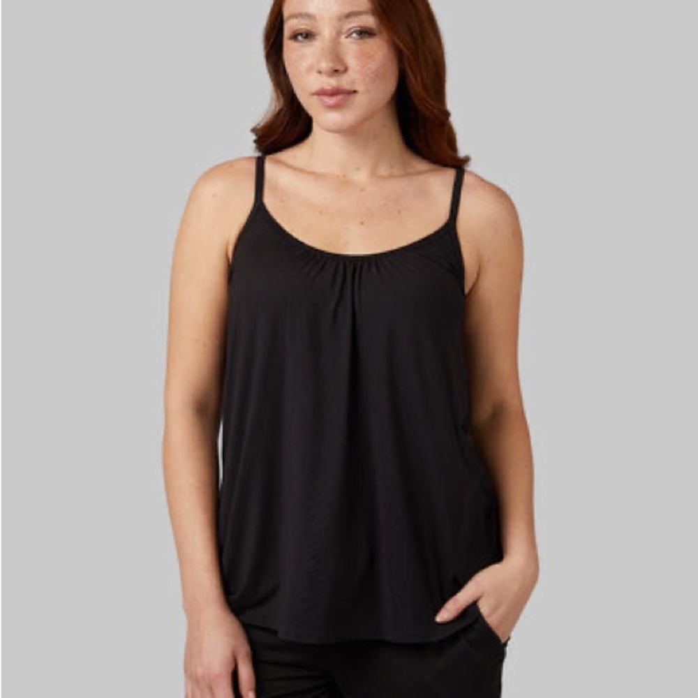 Black 32 Degrees Cool Flowy Bra Cami
